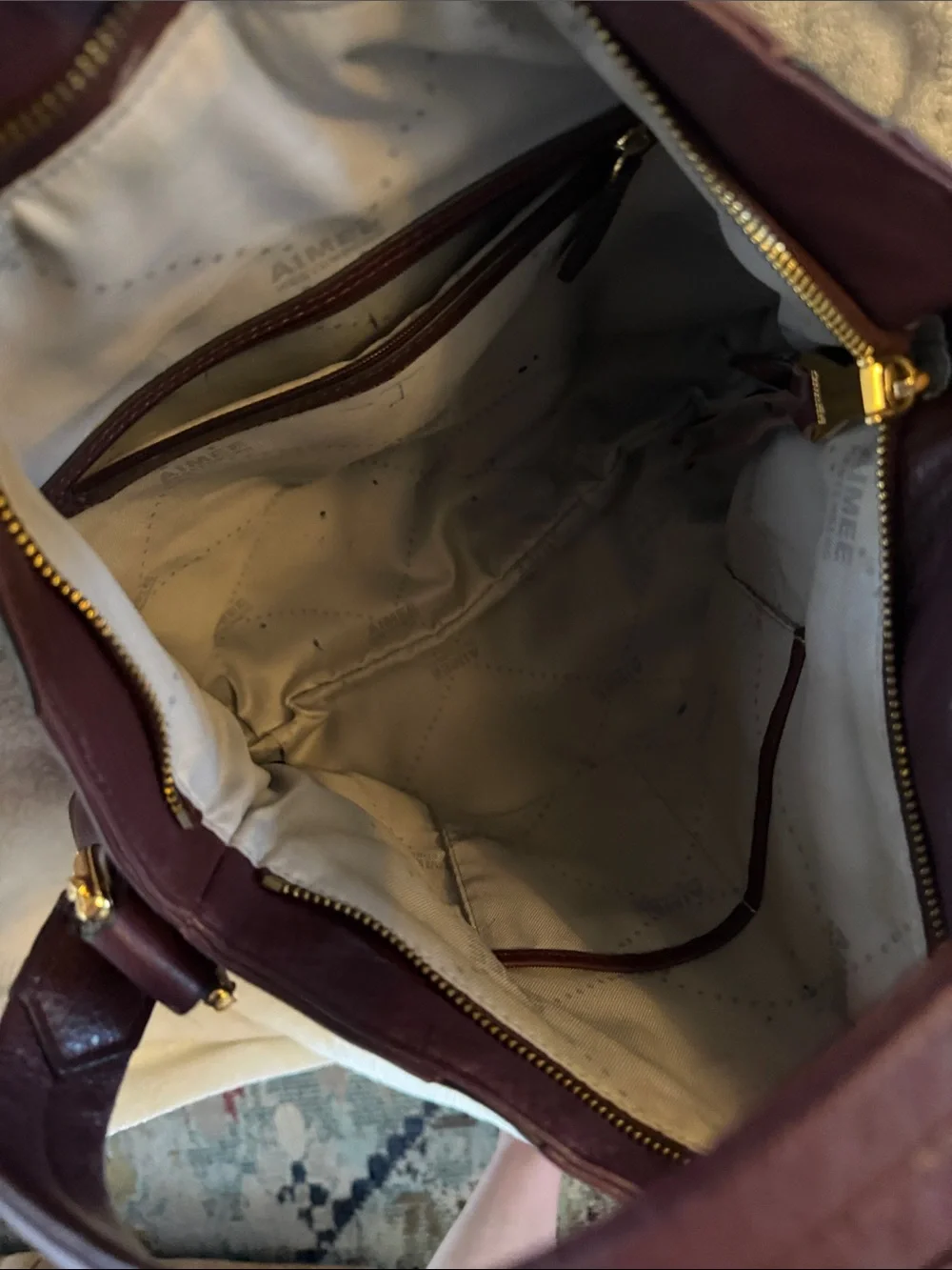 Aimee Kestenberg Burgundy Shoulder Hobo with Tassel